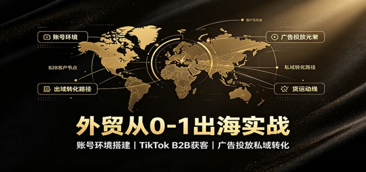 ��ó��0-1����ʵս���˺Ż������TikTok B2B��ͣ����Ͷ��˽��ת��