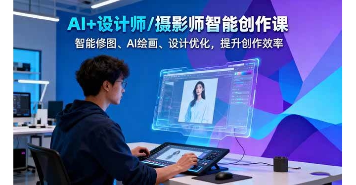AI+设计师/摄影师智能创作课:智能修图、AI绘画、设计优化,提升创作效率