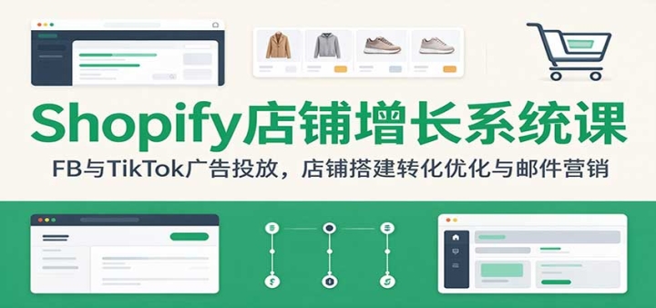 Shopify��������ϵͳ�Σ�FB��TikTok���Ͷ�ţ������ת���Ż����ʼ�Ӫ��