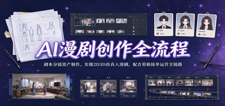 AI���紴��ȫ���̣�����ְ���ʲ�������ʵ��2D3D���������磬���������ӵ���