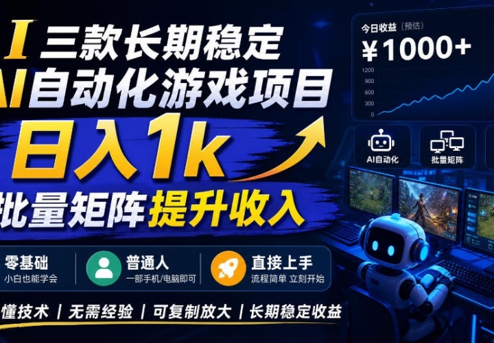 AI�Զ�����Ϸ������ǧԪ���ȶ��������꣡